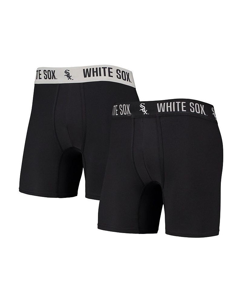 Men's Black, Gray Chicago White Sox Two-Pack Flagship Boxer Briefs Set $26.49 Underwear