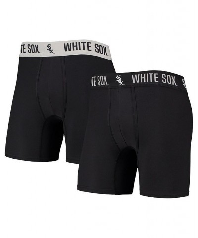 Men's Black, Gray Chicago White Sox Two-Pack Flagship Boxer Briefs Set $26.49 Underwear