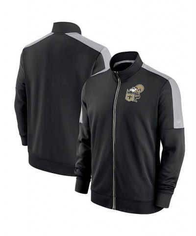 Men's Black New Orleans Saints Historic Track Full-Zip Jacket $48.59 Jackets