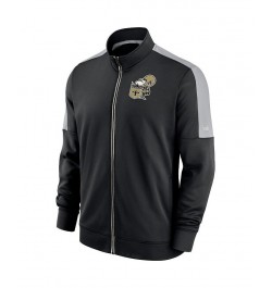 Men's Black New Orleans Saints Historic Track Full-Zip Jacket $48.59 Jackets