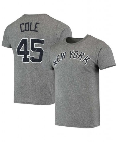 Men's Gerrit Cole Heathered Gray New York Yankees Name Number Tri-Blend T-shirt $28.19 T-Shirts