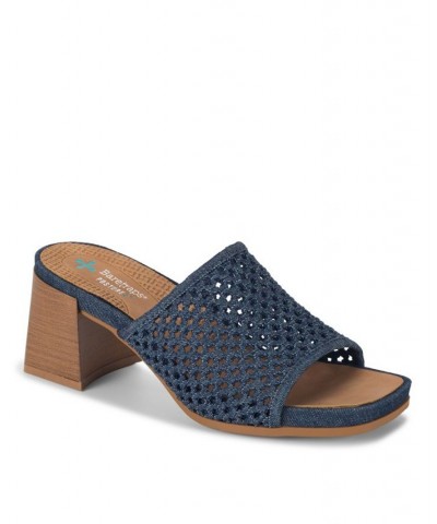 Women's Brenda Block Heel Sandal Blue $46.28 Shoes