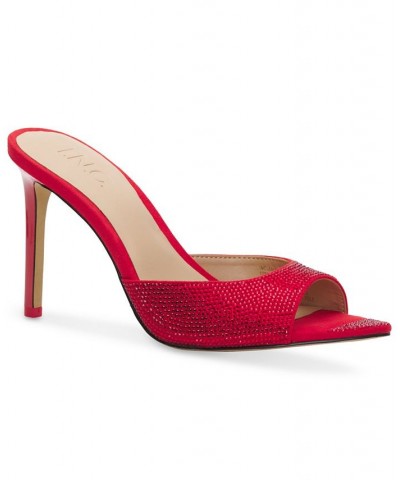 Women's Amra Dress Slide Sandals Red $28.03 Shoes