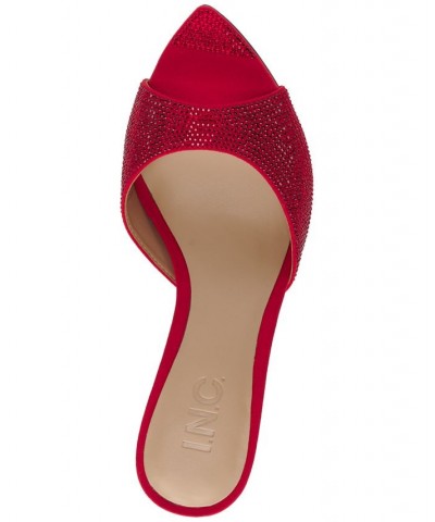 Women's Amra Dress Slide Sandals Red $28.03 Shoes