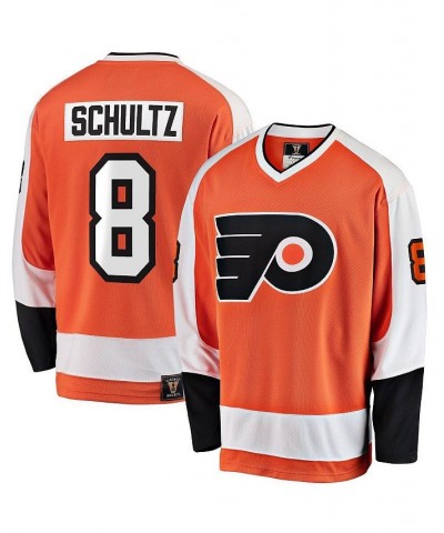 Men's Dave Schultz Orange Philadelphia Flyers Premier Breakaway Retired Player Jersey $47.95 Jersey