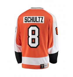 Men's Dave Schultz Orange Philadelphia Flyers Premier Breakaway Retired Player Jersey $47.95 Jersey