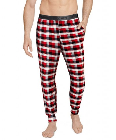 Men's Ultra Soft Easy-Fit Solid Sleep Joggers Red $16.73 Pajama