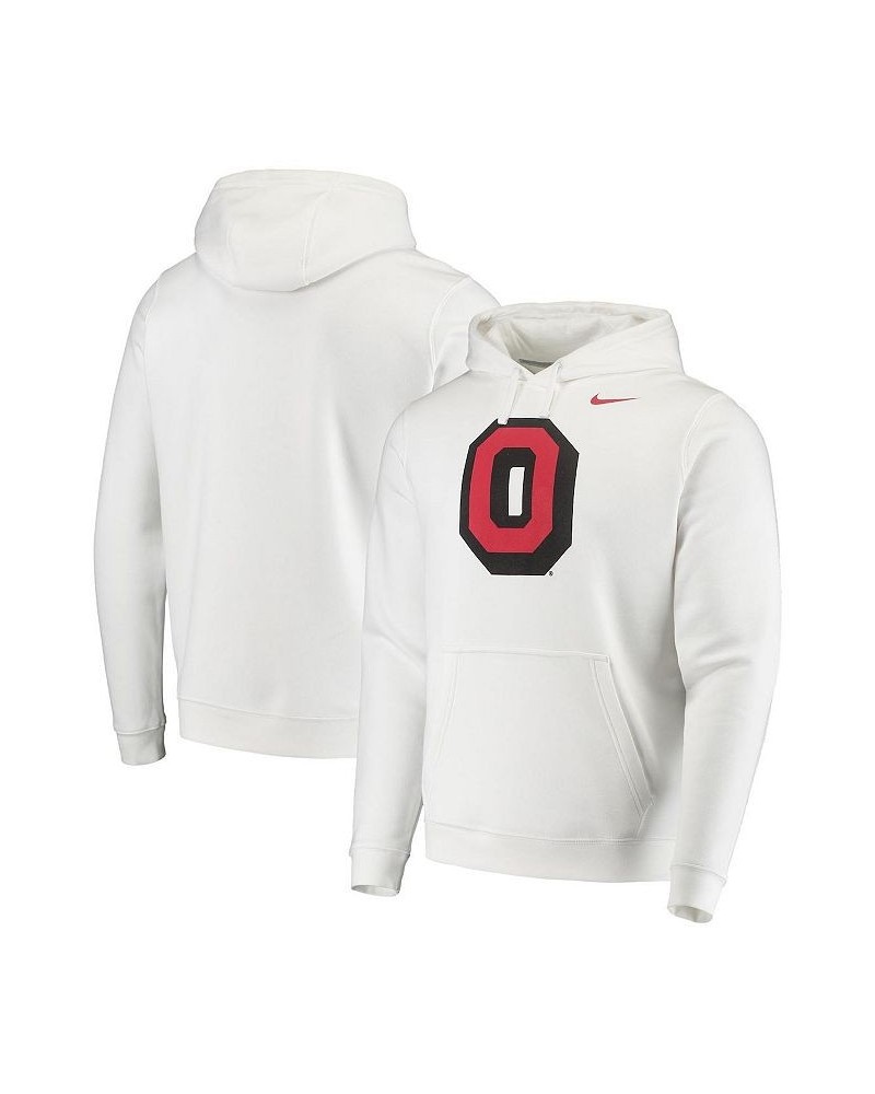 Men's White Ohio State Buckeyes Vintage-Like School Logo Pullover Hoodie $39.95 Sweatshirt