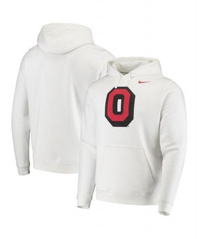 Men's White Ohio State Buckeyes Vintage-Like School Logo Pullover Hoodie $39.95 Sweatshirt