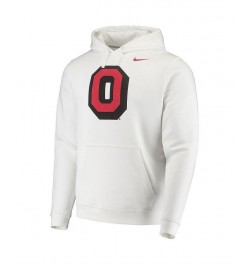 Men's White Ohio State Buckeyes Vintage-Like School Logo Pullover Hoodie $39.95 Sweatshirt