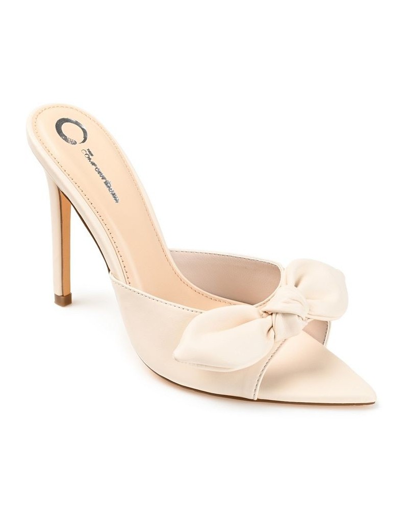 Women's Zelah Bow Stilettos White $47.30 Shoes