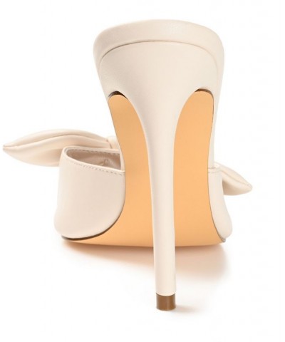 Women's Zelah Bow Stilettos White $47.30 Shoes