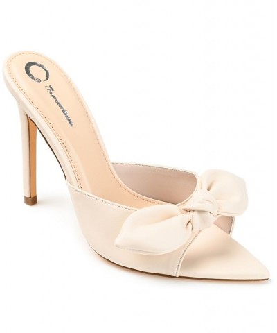 Women's Zelah Bow Stilettos White $47.30 Shoes