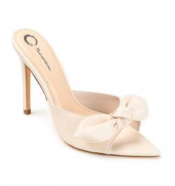 Women's Zelah Bow Stilettos White $47.30 Shoes