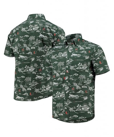 Men's Green Miami Hurricanes Classic Button-Down Shirt $59.80 Shirts