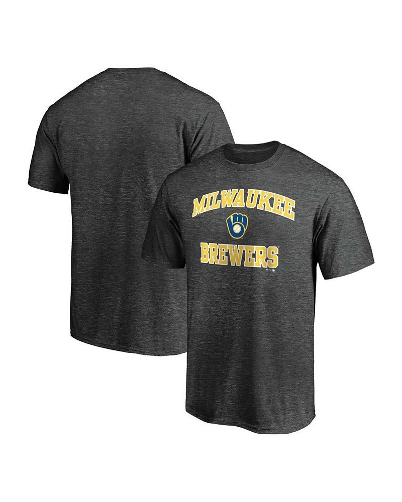 Men's Charcoal Milwaukee Brewers Heart Soul T-shirt $16.00 T-Shirts