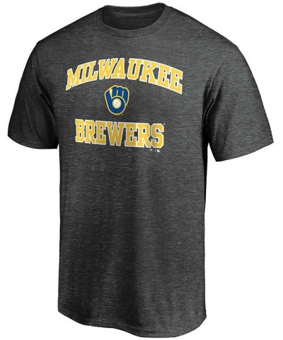 Men's Charcoal Milwaukee Brewers Heart Soul T-shirt $16.00 T-Shirts