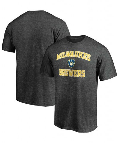 Men's Charcoal Milwaukee Brewers Heart Soul T-shirt $16.00 T-Shirts