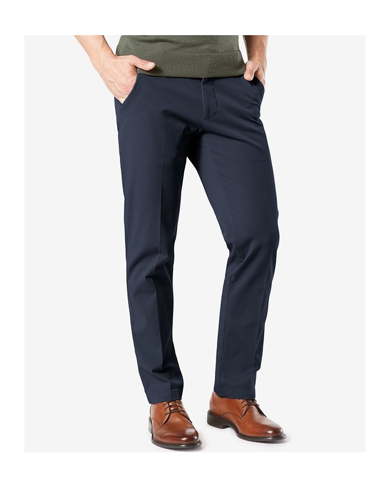 Men's Workday Smart 360 Flex Straight Fit Khaki Stretch Pants Blue $29.90 Pants