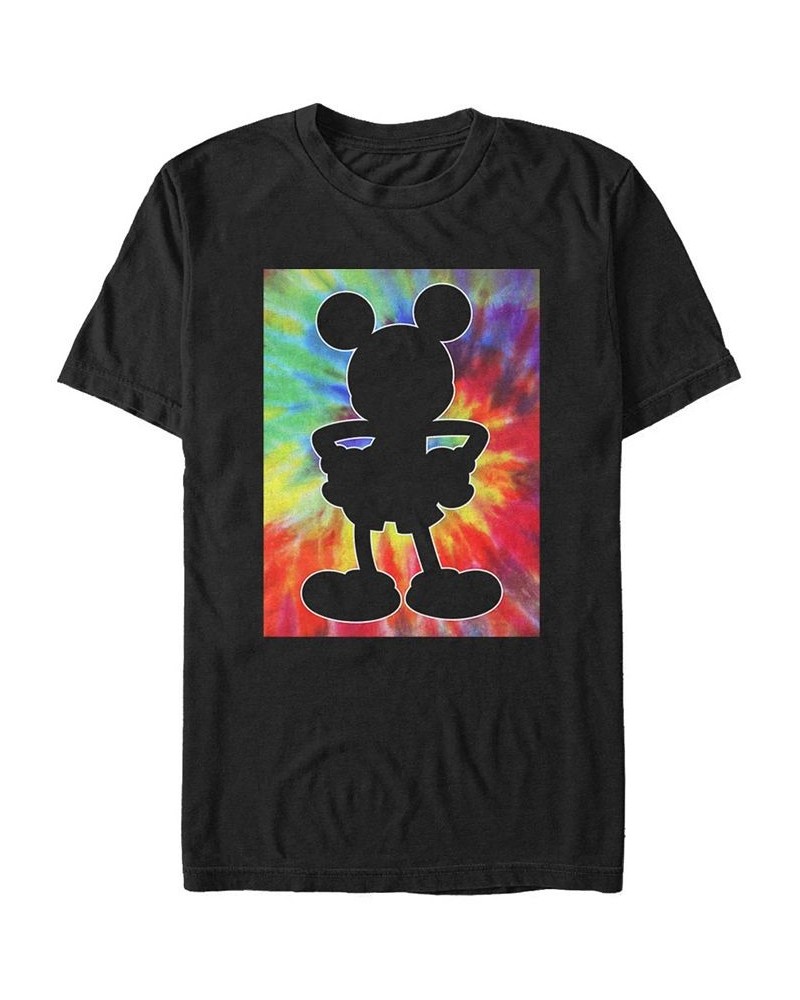 Men's Travel Mickey Short Sleeve T-Shirt Black $19.59 T-Shirts