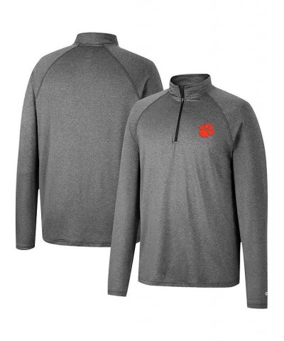 Men's Heathered Gray Clemson Tigers Earth First Raglan Quarter-Zip Windshirt $29.40 Sweatshirt