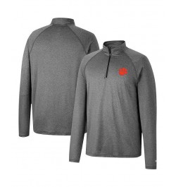 Men's Heathered Gray Clemson Tigers Earth First Raglan Quarter-Zip Windshirt $29.40 Sweatshirt