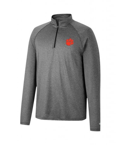 Men's Heathered Gray Clemson Tigers Earth First Raglan Quarter-Zip Windshirt $29.40 Sweatshirt