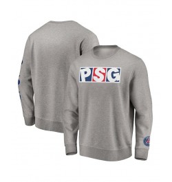 Men's Branded Heathered Gray Paris Saint-Germain Fleece Pullover Sweatshirt $25.52 Sweatshirt