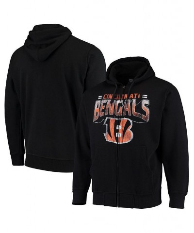 Men's Black Cincinnati Bengals Perfect Season Full-Zip Hoodie $42.39 Sweatshirt