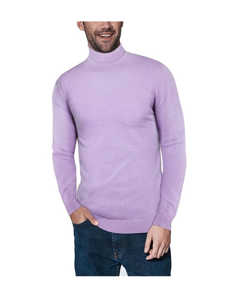 Men's Turtleneck Pull Over Sweater Lilac $22.00 Sweaters