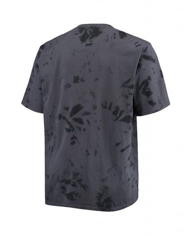 Men's Black Los Angeles Lakers Big and Tall Marble Dye Tonal Performance T-shirt $22.41 T-Shirts