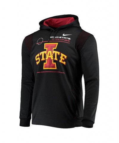 Men's Black Iowa State Cyclones 2021 Team Sideline Performance Pullover Hoodie $28.00 Sweatshirt