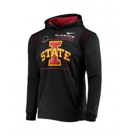 Men's Black Iowa State Cyclones 2021 Team Sideline Performance Pullover Hoodie $28.00 Sweatshirt