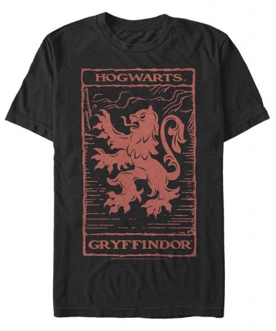 Men's Gryffindor Tarot Short Sleeve Crew T-shirt Black $16.10 T-Shirts