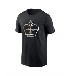 Men's Black New Orleans Saints Essential Local Phrase T-shirt $15.12 T-Shirts