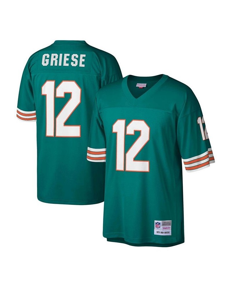 Men's Bob Griese Aqua Miami Dolphins Legacy Replica Jersey Blue $59.50 Jersey