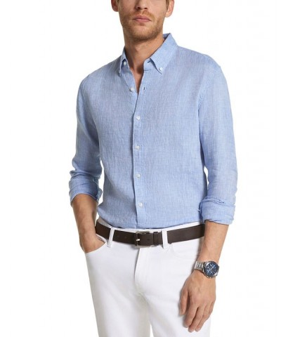 Men's Long Sleeve Linen Shirt PD04 $32.40 Shirts