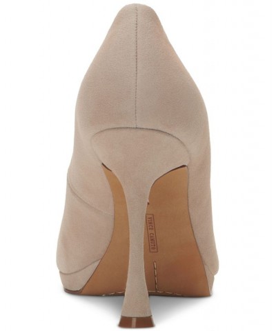 Women's Puntolis Sliver Platform Pumps Tan/Beige $54.18 Shoes