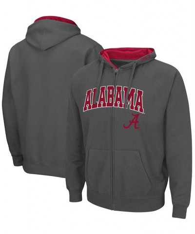 Men's Gray Alabama Crimson Tide Arch Logo 3.0 Full-Zip Hoodie $28.80 Sweatshirt