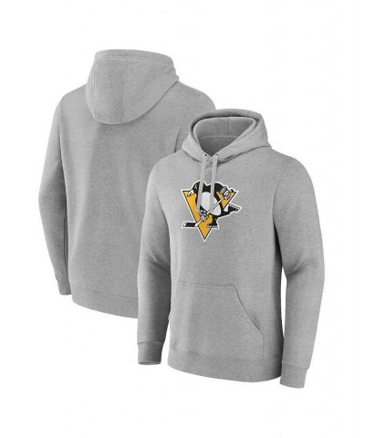 Men's Branded Heather Gray Pittsburgh Penguins Primary Logo Pullover Hoodie $30.00 Sweatshirt