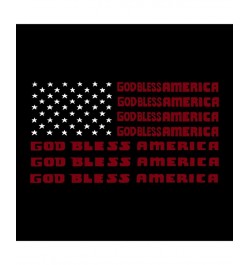 Men's Raglan Word Art T-shirt - God Bless America Gray $20.70 T-Shirts