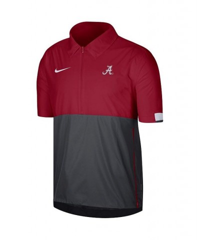 Men's Crimson Alabama Crimson Tide Coaches Half-Zip Pullover Jacket $41.59 Jackets