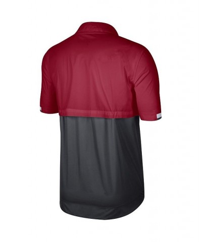 Men's Crimson Alabama Crimson Tide Coaches Half-Zip Pullover Jacket $41.59 Jackets