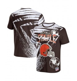 Men's NFL X Staple Brown Cleveland Browns Team Slogan All Over Print Short Sleeve T-shirt $23.99 T-Shirts