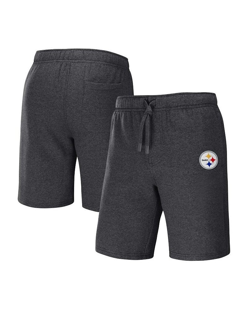 Men's NFL x Darius Rucker Collection by Heather Charcoal Pittsburgh Steelers Logo Shorts $31.19 Shorts