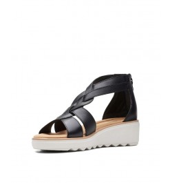 Women's Collection Jillian Bright Wedge Sandals Black $46.20 Shoes