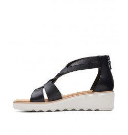 Women's Collection Jillian Bright Wedge Sandals Black $46.20 Shoes