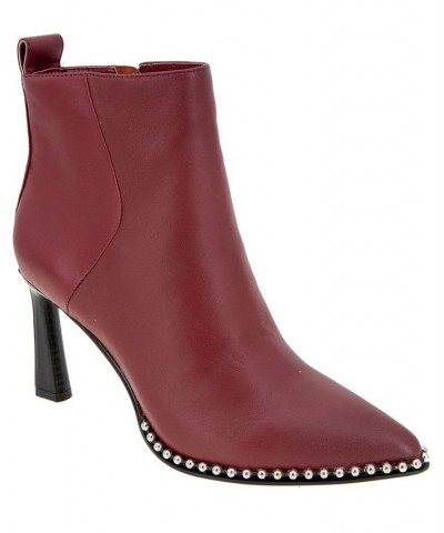 Women's Beya Pointy Toe Bootie Red $60.84 Shoes