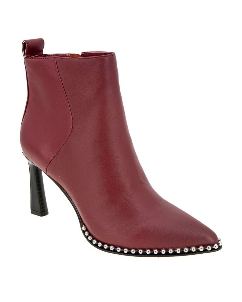 Women's Beya Pointy Toe Bootie Red $60.84 Shoes