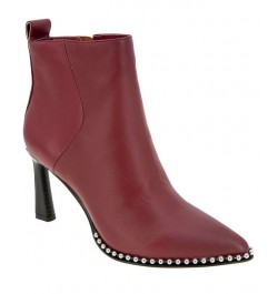 Women's Beya Pointy Toe Bootie Red $60.84 Shoes